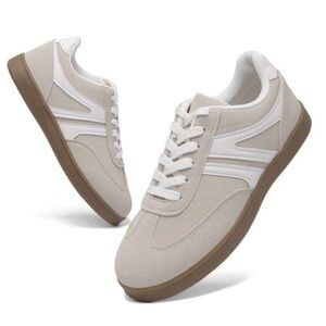 Women's Beige and White Sneakers